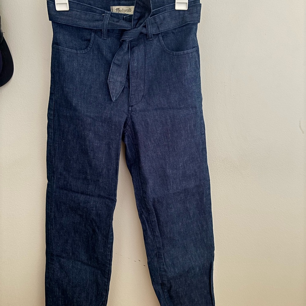 Madewell straight jeans bow tie size 24